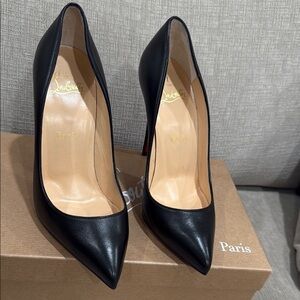 Christian Louboutin Black Leather Pumps